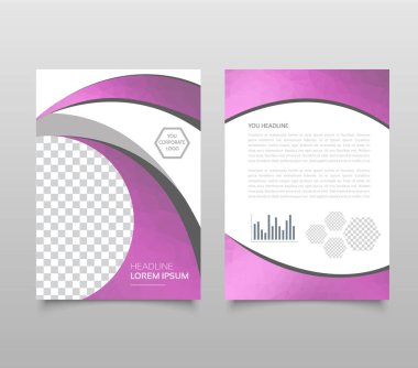 modaya uygun bir geometrik üçgen ve diğer tasarım stili broşür kapak şablonu örnekler iş görsel kimlik, broşür düzeni, el ilanı ve kapak için tasarım şablonu poligonal kağıt uçak grafik ile.