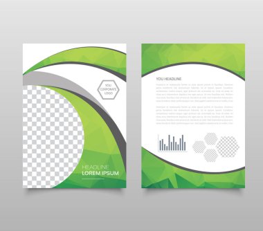 modaya uygun bir geometrik üçgen ve diğer tasarım stili broşür kapak şablonu örnekler iş görsel kimlik, broşür düzeni, el ilanı ve kapak için tasarım şablonu poligonal kağıt uçak grafik ile.