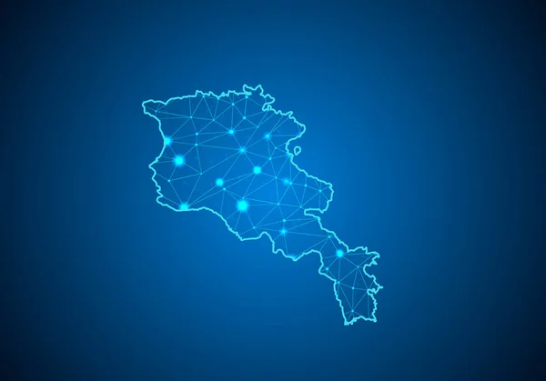 Escamas Abstractas Trama Puntos Sobre Fondo Oscuro Con Mapa Armenia — Archivo Imágenes Vectoriales