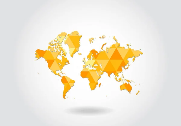 World Map Geometric Polygonal Style Abstract Gems Triangle Modern Design — стоковый вектор