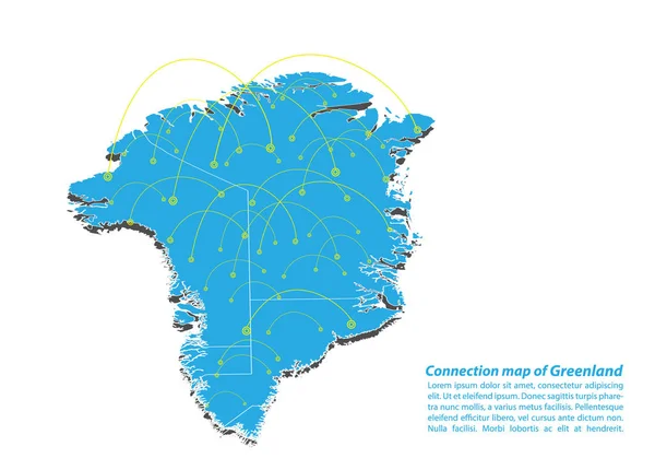 Moderno Gronelândia Conexões Mapas Design Rede Melhor Conceito Internet Negócios —  Vetores de Stock