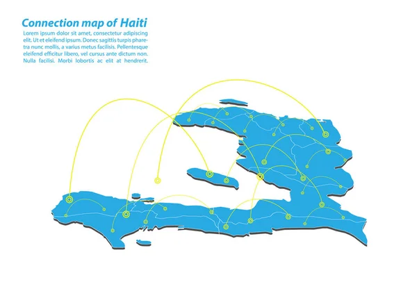 Moderno Haiti Conexiones Mapas Diseño Red Mejor Concepto Internet Haiti — Vector de stock