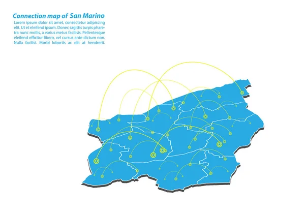 산마리노 네트워크 디자인의 시리즈에서 최고의 인터넷 개념의 산마리노 포인트를 Infographic — 스톡 벡터