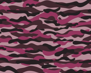 Askeri kamuflaj arka plan deseni. Dört renk. Tasarım öğesi. Vektör çizim.