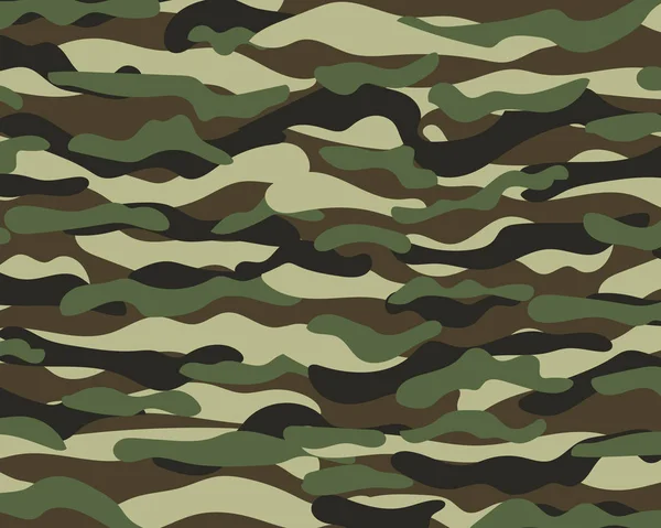 Kamuflaj desen arka plan. Klasik giyim tarzı camo tekrar Yazdır maskeleme. Yeşil Kahverengi Siyah Zeytin renkler orman dokusu. Tasarım öğesi. Vektör çizim.