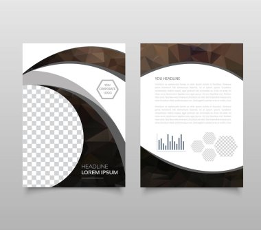 Modern üçgen sunu şablonu. İş Tasarım arka plan, broşür veya el ilanı genel kavram ya da geometrik web afiş