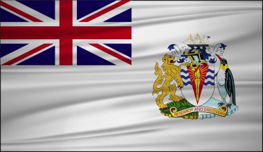 Britanya Antarktika Bölgesi bayrak vektör. Vektör Britanya Antarktika Bölgesi bayrak blowig rüzgarda. EPS 10.