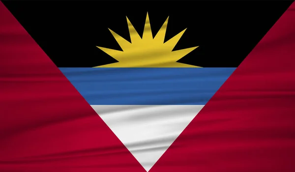Vlag Van Antigua Barbuda Vector Vector Antigua Barbuda Vlag Blowig — Stockvector