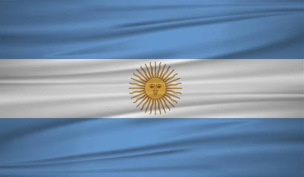 Vecteur Drapeau Argentin Vecteur Argentine Drapeau Blowig Dans Vent Spe — Image vectorielle