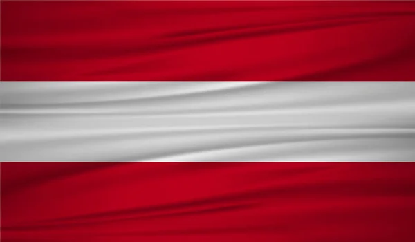 Vektor Bendera Austria Vektor Austria Bendera Blowig Dalam Angin Eps - Stok Vektor