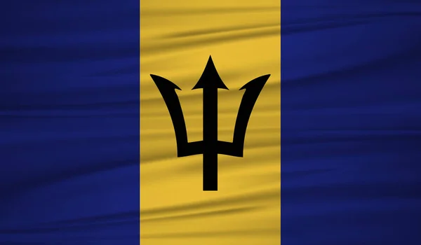 Vettore Bandiera Delle Barbados Vettore Barbados Bandiera Blowig Nel Vento — Vettoriale Stock