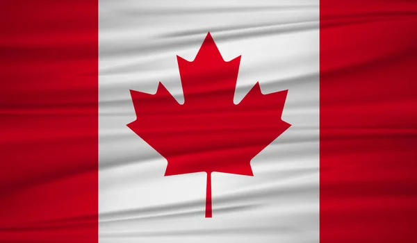 Vetor Bandeira Canadense Bandeira Vetorial Canada Blowig Vento Eps — Vetor de Stock