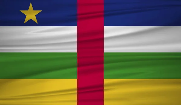 Vektor Vlajka Středoafrické Republiky Vektor Vlajka Středoafrické Republiky Blowig Větru — Stockový vektor