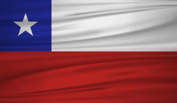 チリの国旗はベクターします 風の中のチリの Blowig のベクトル フラグ Eps — ストックベクタ