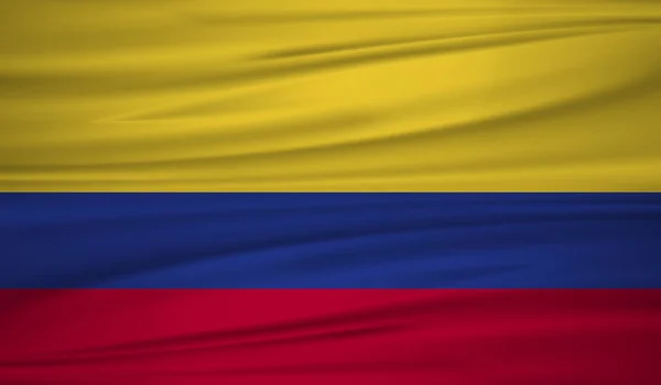 Kolumbia Zászló Vektor Vektor Zászlaja Kolumbia Blowig Szél Eps — Stock Vector