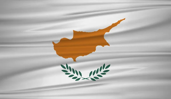 Kıbrıs Bayrağı Vektör Kıbrıs Blowig Rüzgar Vektör Bayrağı Eps — Stok Vektör