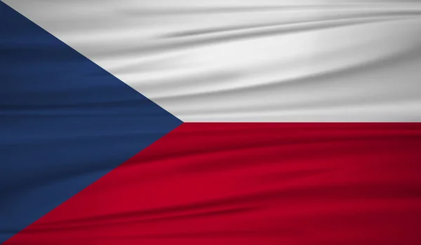 Cseh Köztársaság Lobogója Vektor Vektor Zászlaja Csehország Blowig Szél Eps — Stock Vector