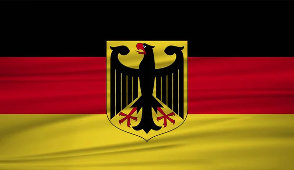 Vector Bandera Alemania Bandera Vectorial Alemania Blowig Viento Símbolo Del — Archivo Imágenes Vectoriales