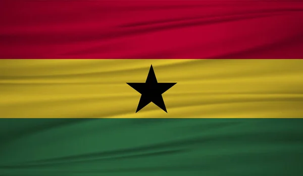 ガーナの旗はベクターします ガーナ風に Blowig のベクトル フラグ Eps — ストックベクタ
