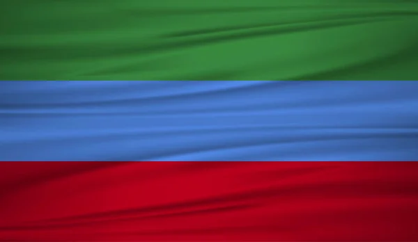 Daghestan Vecteur Drapeau Drapeau Vectoriel Daghestan Blowig Dans Vent Spe — Image vectorielle