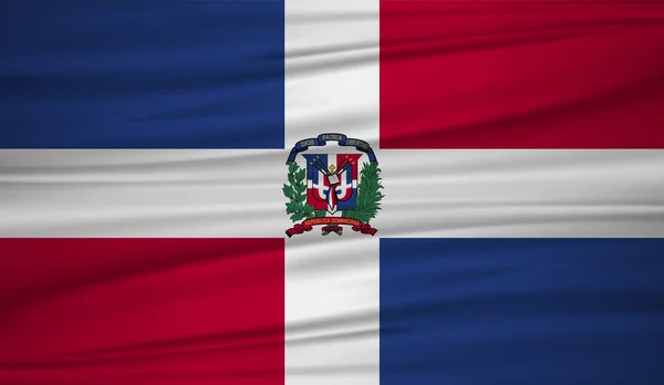 República Dominicana Bandera Vector Bandera Vectorial República Dominicana Blowig Viento — Vector de stock