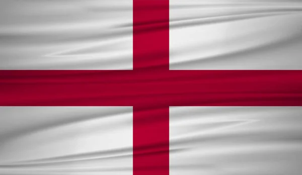 Vecteur Drapeau Anglais Drapeau Vectoriel Angleterre Blowig Dans Vent Symbole — Image vectorielle