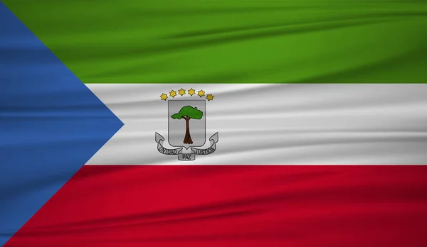 赤道ギニアの国旗はベクターします 風に赤道ギニア Blowig のベクトル フラグ Eps — ストックベクタ