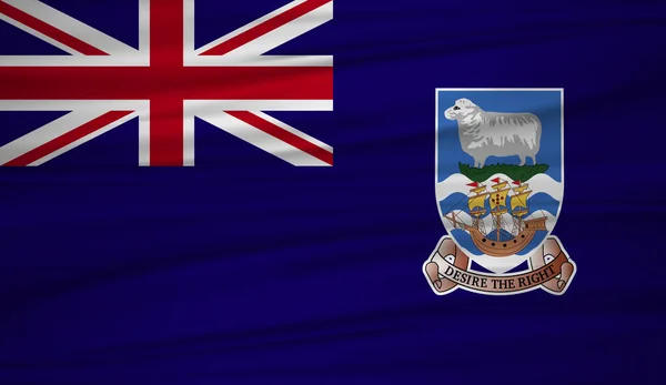 Falkland Islands Flag Vector Vector Flag Falkland Islands Blowig Wind — Stock Vector
