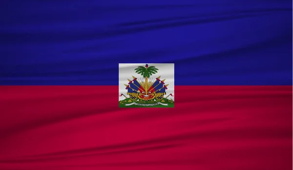 Vlag Van Haïti Vector Vector Vlag Van Haïti Blowig Wind — Stockvector