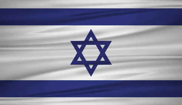 Israël Vlag Vector Vector Vlag Van Israël Blowig Wind Eps — Stockvector