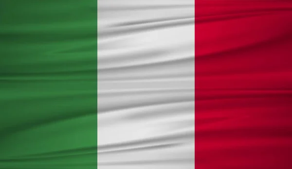 italy flag vector. Vector flag of italy blowig in the wind. The symbol of the state on wavy silk fabric. Realistic vector illustration. EPS 10.