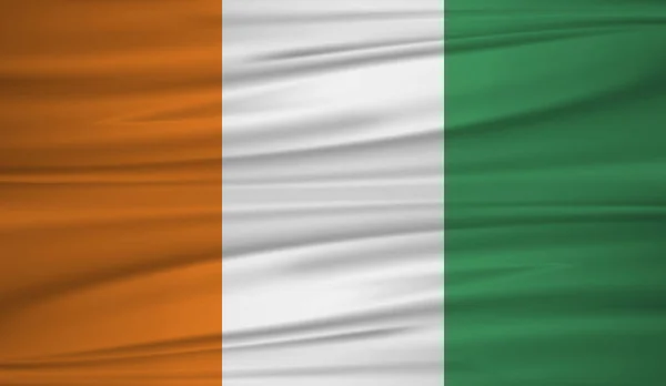 Флаг Кот Ивуара Векторный Флаг Кот Ивуара Ветру Eps — стоковый вектор