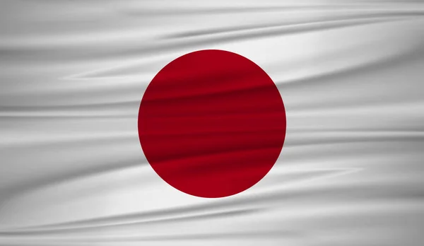 Vetor Bandeira Japão Bandeira Vetorial Japão Blowig Vento Eps — Vetor de Stock