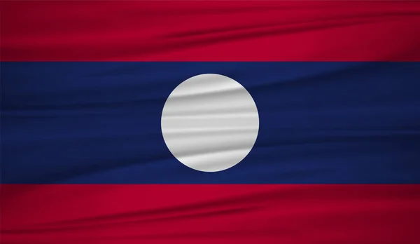 Vector Bandeira Laos Bandeira Vetorial Laos Blowig Vento Eps —  Vetores de Stock