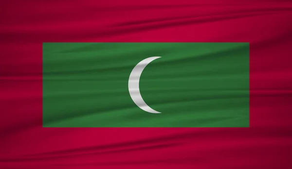 Vecteur Drapeau Des Maldives Drapeau Vectoriel Des Maldives Blowig Dans — Image vectorielle