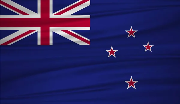 Nueva Zelanda Vector Bandera Bandera Vectorial Nueva Zelanda Blowig Viento — Vector de stock