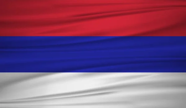 Vector Bandera República Srpska Bandera Vectorial República Srpska Blowig Viento — Archivo Imágenes Vectoriales