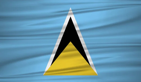 Vettore Bandiera Santa Lucia Bandiera Vettoriale Santa Lucia Blowig Nel — Vettoriale Stock
