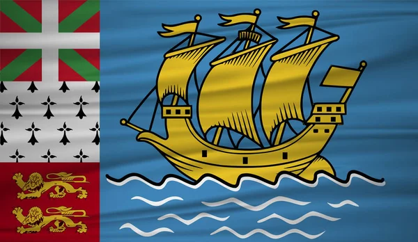 Saint Pierre Och Miquelons Flagga Vektor Vector Flagga Saint Pierre — Stock vektor