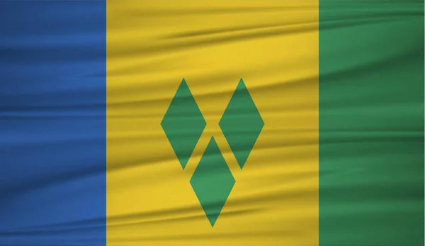 Vettore Della Bandiera Saint Vincent Grenadine Bandiera Vettoriale Saint Vincent — Vettoriale Stock