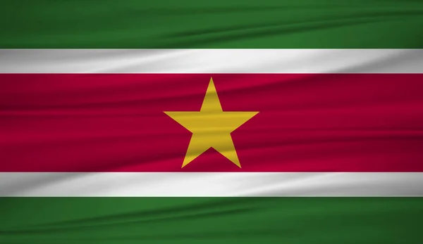 Surinam Flag Vector Bandera Vectorial Surinam Blowig Viento Eps — Vector de stock