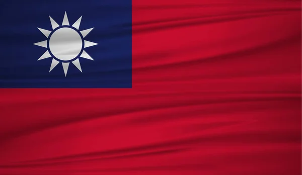 Taiwan Flag Vector Bandera Vectorial Taiwan Blowig Viento Eps — Archivo Imágenes Vectoriales