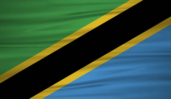 Tanzania Vector Bandera Bandera Vectorial Tanzania Blowig Viento Eps — Archivo Imágenes Vectoriales