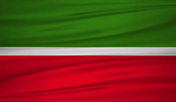 Tatarstan Flagge Vektor Die Fahne Tatarstans Weht Wind Folge — Stockvektor