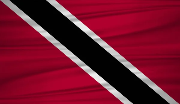 Trinidad Tobago Vektor Vlajky Vektor Vlajka Trinidad Tobago Blowig Větru — Stockový vektor