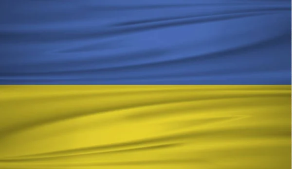 Ukraine Drapeau Vecteur Drapeau Vectoriel Ukraine Blowig Dans Vent Spe — Image vectorielle