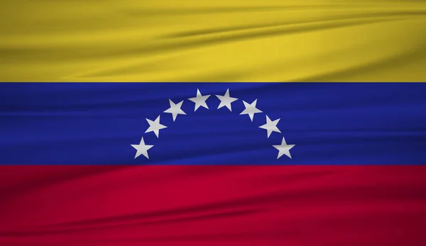 Venezuela Vector Bandera Bandera Vectorial Venezuela Blowig Viento Eps — Vector de stock