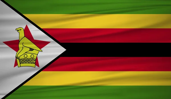 Vetor Bandeira Zimbabué Bandeira Vetorial Zimbabwe Blowig Vento Eps —  Vetores de Stock