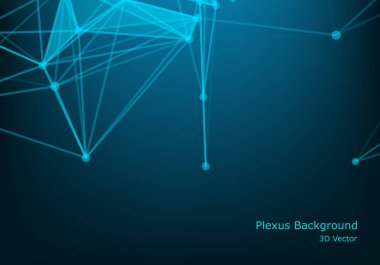 Connectin ile soyut çokgen alanı düşük Poli koyu arka plan
