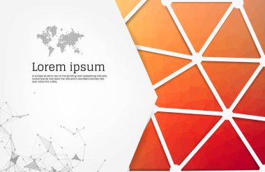 Soyut geometrik arka plan. Vektör Çokgen İllüstrasyonu